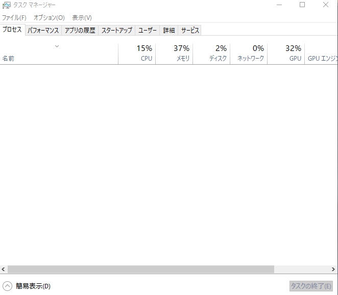 タスクマネージャーのプロセスとユーザーが表示されません Microsoft コミュニティ