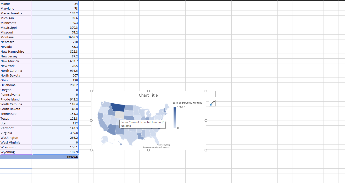 Excel Map Chart Not Recognizing The State of Wyoming - Microsoft Community