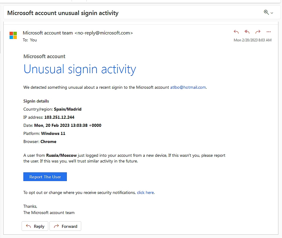 Update your Microsoft account if you're moving to a new country or region