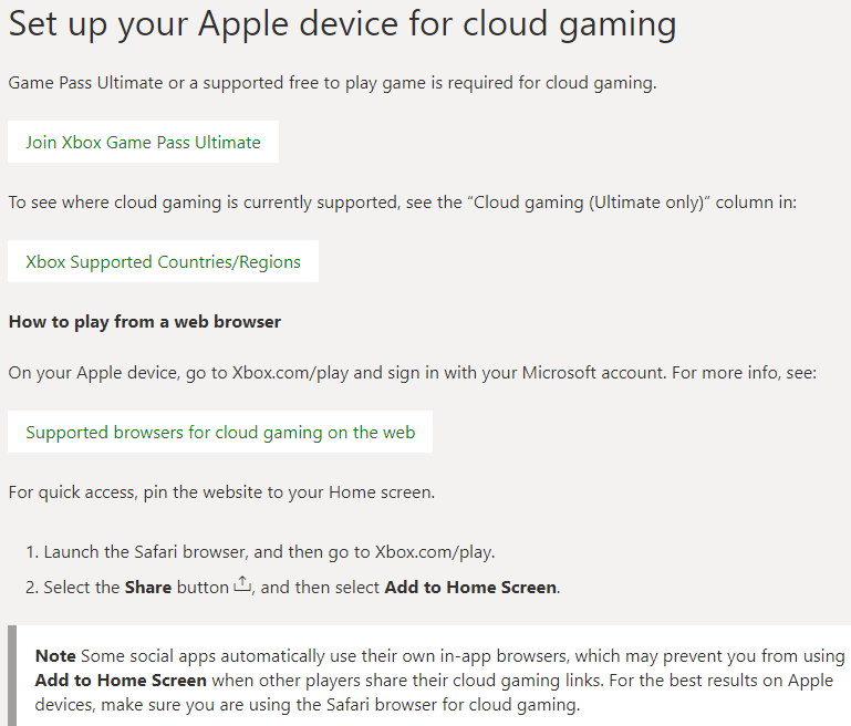 So I'm an iPad player currently using Xbox Cloud Gaming to play
