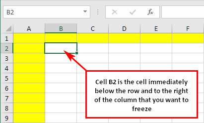 Trouble Freezing Top Row and First Column Together Microsoft