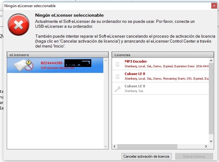 Cubase eLicense problem windows 10 - Microsoft