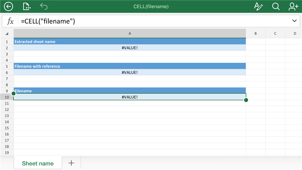 Excel Cell Filename A1 Returning Value On Microsoft Community