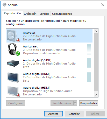 Windows 10: del sonido Funciona - Microsoft Community