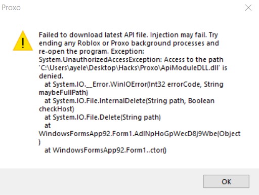 Help With Error Microsoft Community - dll failed to inject roblox