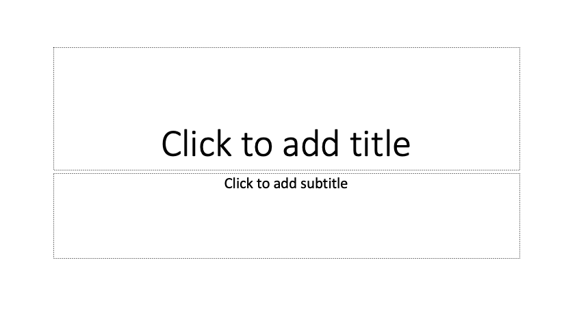 Remove - Click to add title - item from the default new slide - Microsoft  Community