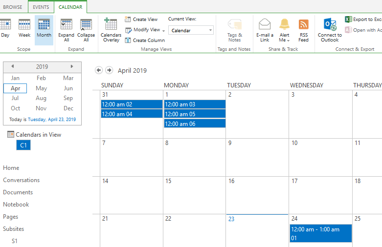 SharePoint Calendar / List View Microsoft Community