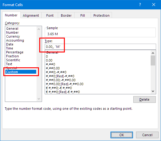 Display millions with decimal and M - Microsoft Community