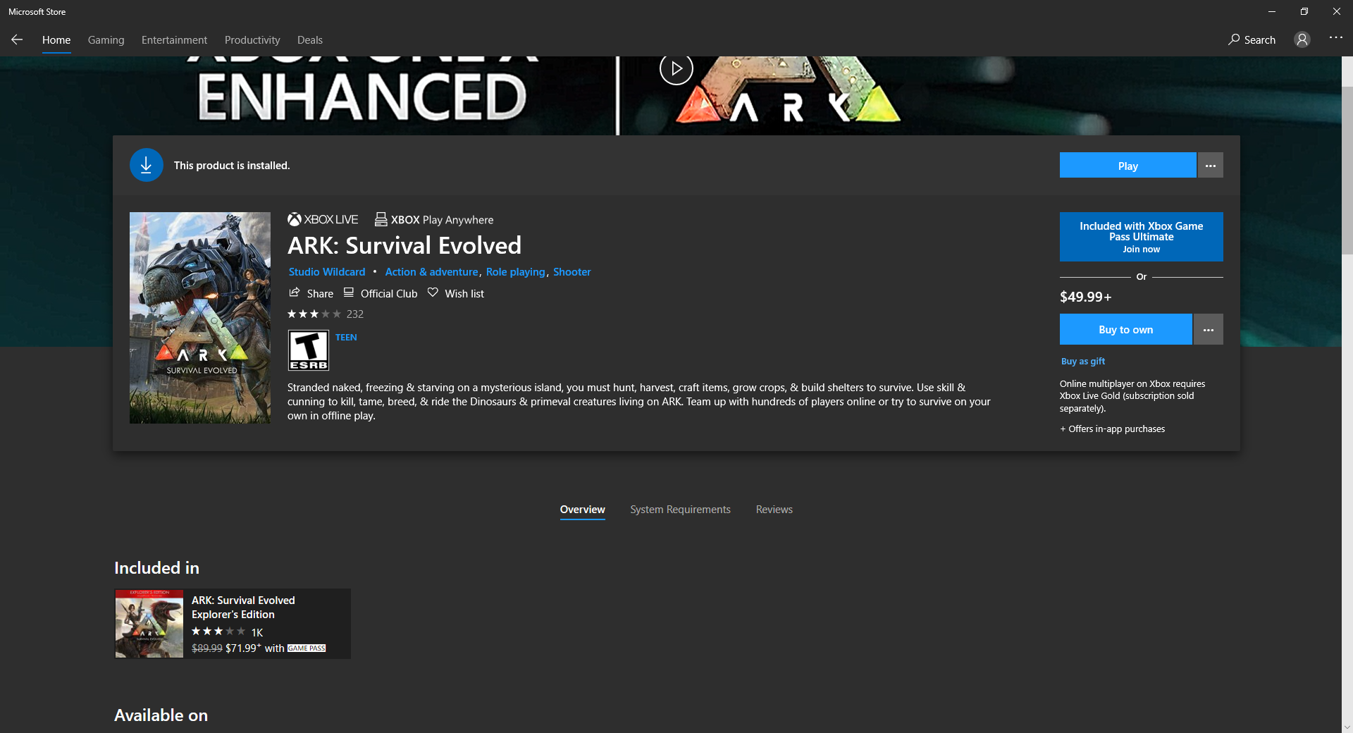 Ark microsoft clearance store