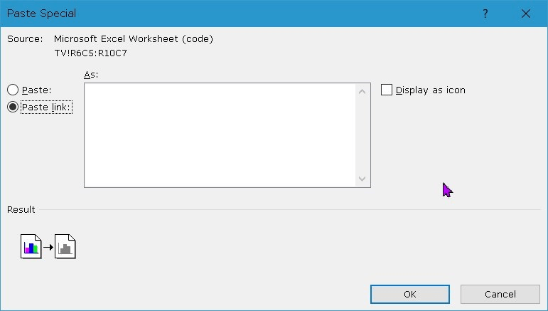 how to link word to excel table