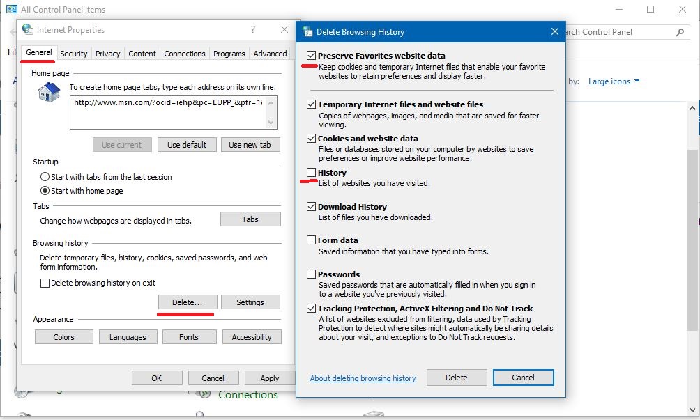 Why can't I view my browsing history in Internet Explorer? - Microsoft ...