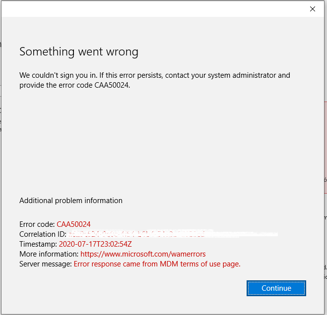 Caa Error Message Microsoft Community