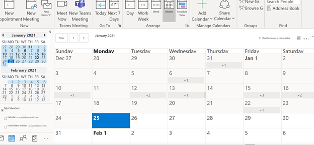 Outlook Calendar Display-Month view - Microsoft Community