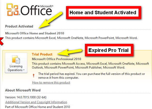 microsoft word trial expired