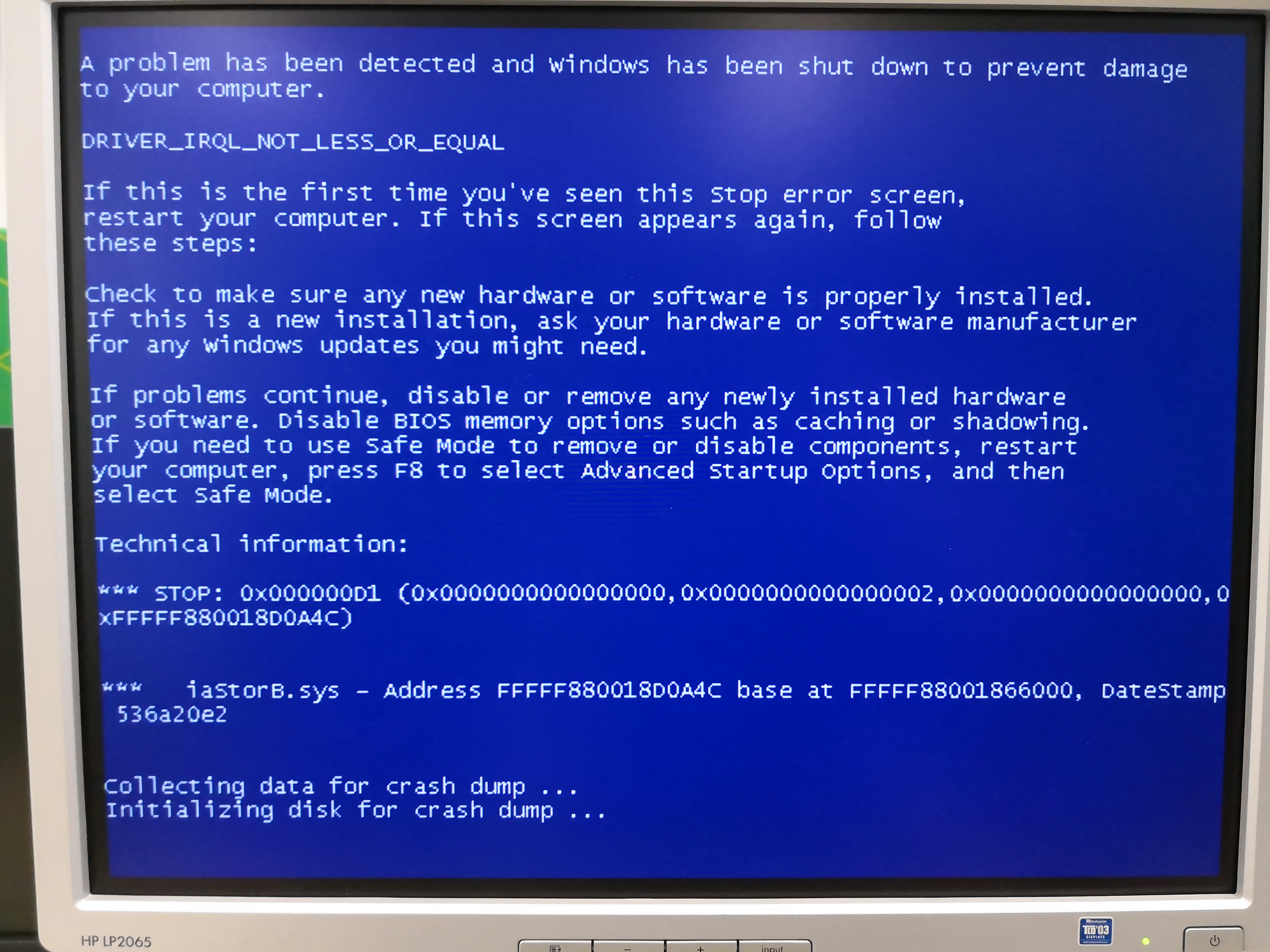 how to fix irql_not_less_or_equal windows 7 blue screen