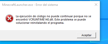 Vcruntime140 Dll Y Msvcp140 Dll Error En Iniciador De Minecraft Java Microsoft Community