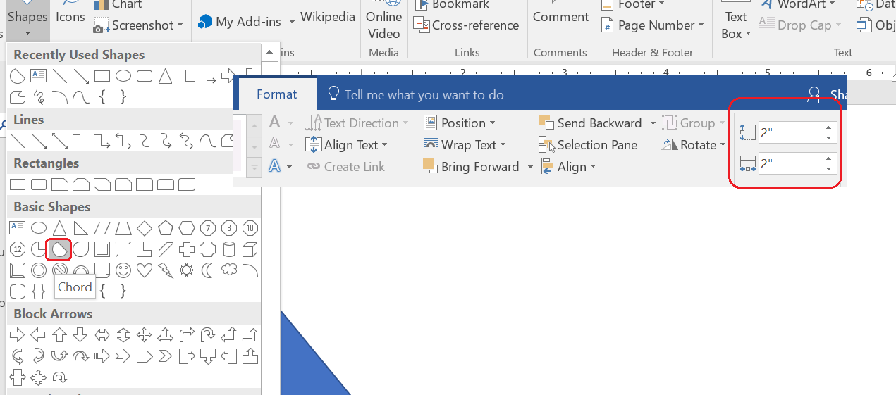 How can I draw a semi-circle in Microsoft Word 2016? - Microsoft ...