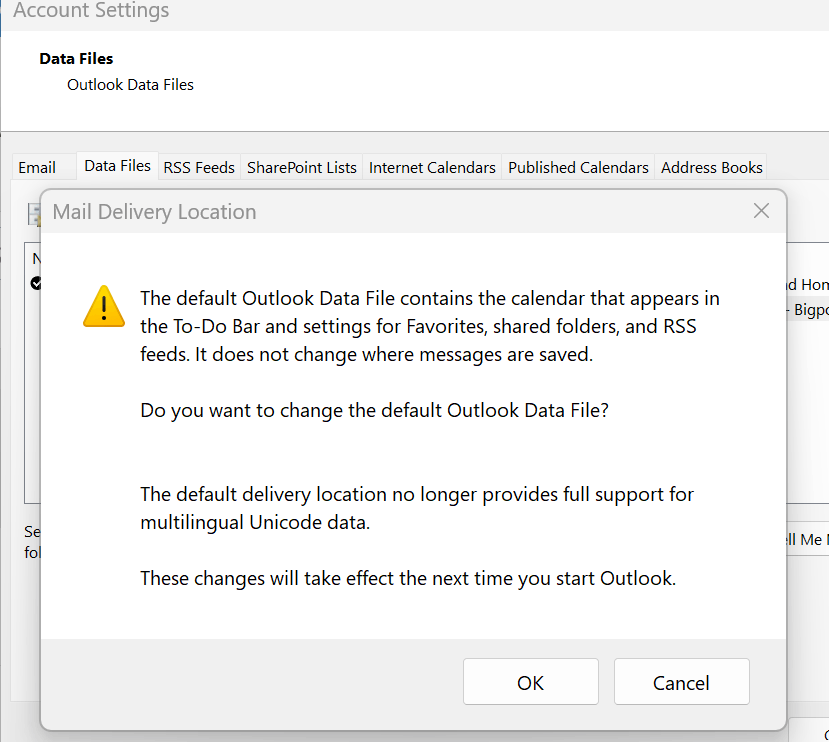 change-outlook-data-file-default-microsoft-community
