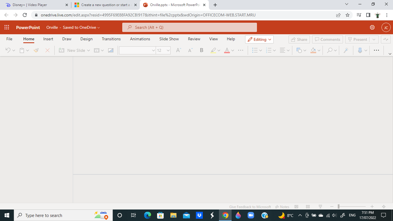 Browser Version Of PowerPoint Not Working - Microsoft Community